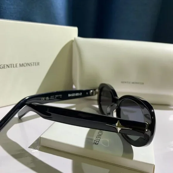 Nearly New Gentle Monster BANDONEON.S Sunglasses Black Acetate - Picture 7 of 7